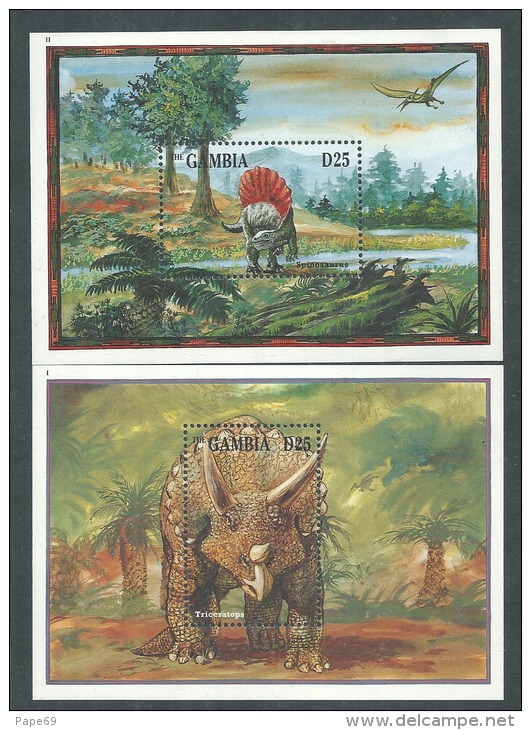 Gambie BF N° 241 / 42 XX Faune Préhistorique , Les 2  Blocs Sans Charnière TB - Gambie (1965-...)