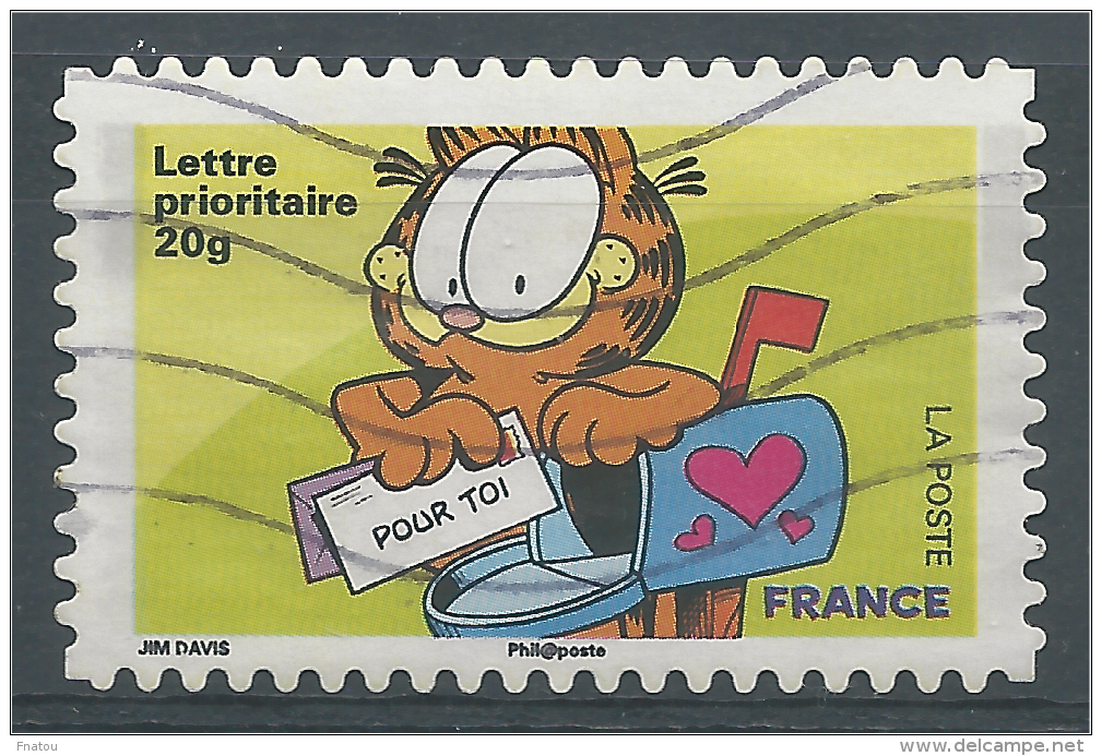 France, Garfield The Cat, Letters…, 2008, VFU - Used Stamps