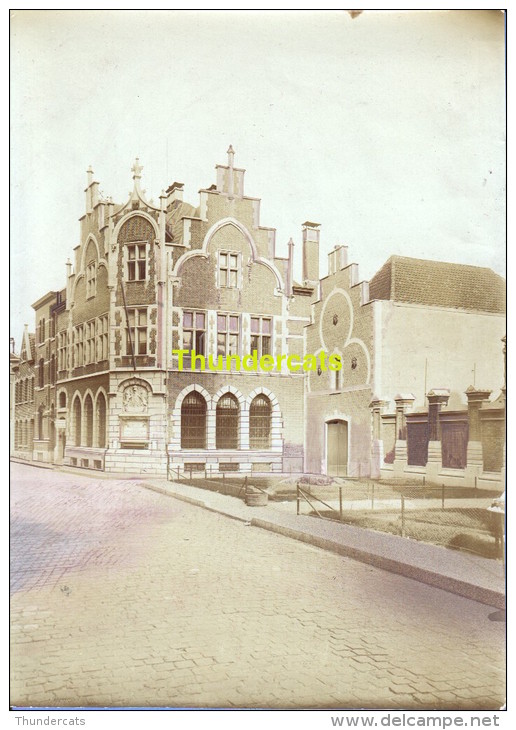 ANCIENNE PHOTO ALBUMINE EPREUVE POUR CPA  HAL HALLE LA POSTE - Halle