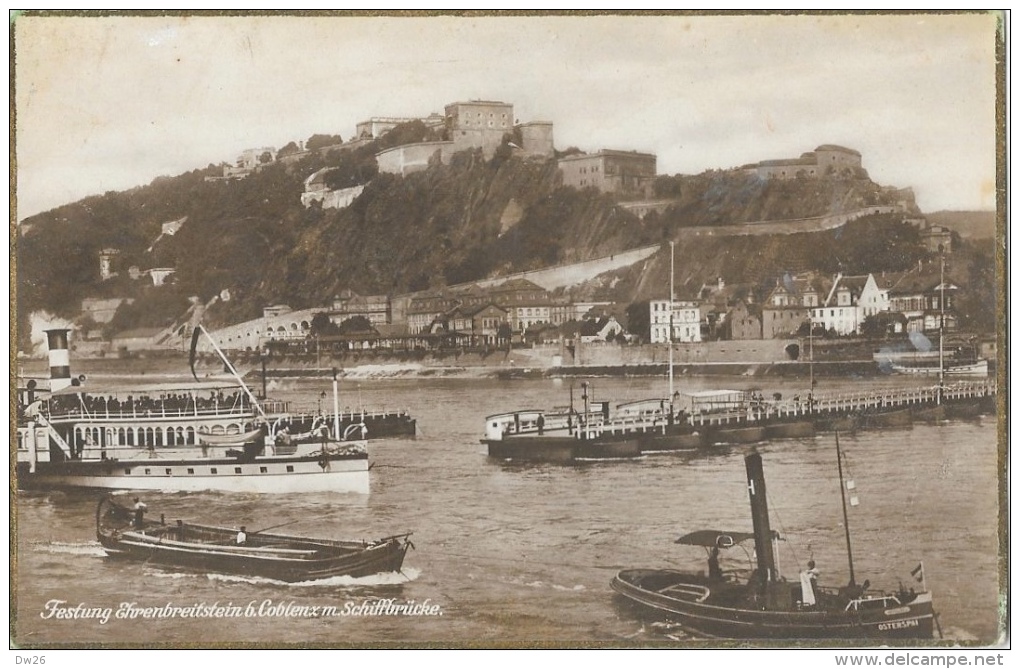 Festung Ehrenbreitstein B. Koblenz M. Schiffbrücke - Teco - Koblenz