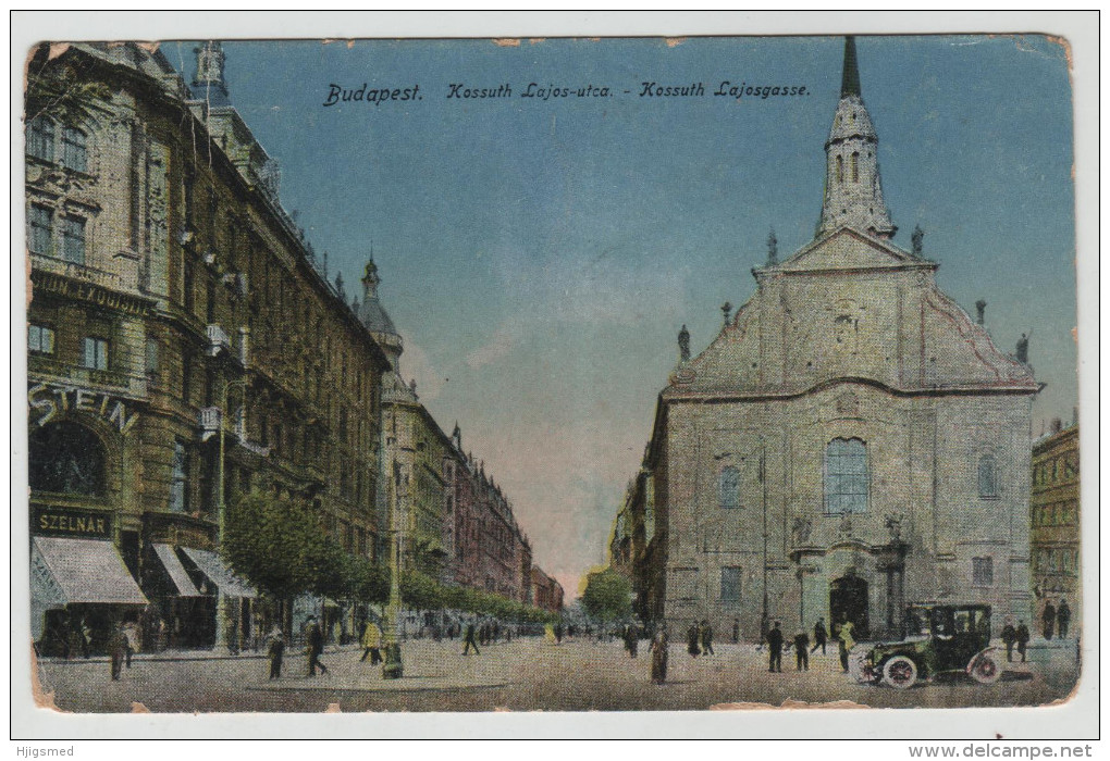 Europe Hungary Budapest Shop Geschäft Old Car Auto Kossuth Lajos Street Post Card Postkarte POSTCARD - Hongrie