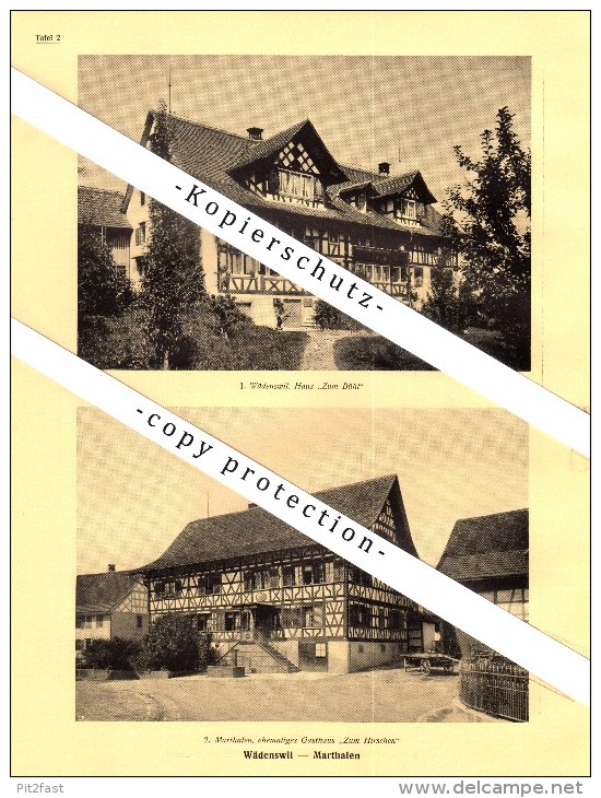 Photographien / Ansichten , 1927 , Wädenswil , Marthalen , Bez. Andelfingen , Prospekt , Architektur , Fotos !!! - Andelfingen