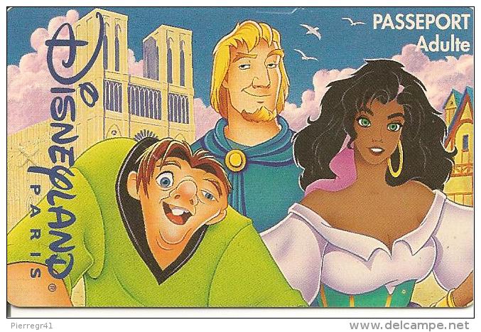 PASS-DISNEYLANDPARIS -1997-LE BOSSU ADULTE-V° N°S 970938-FORFAIT VALIDE TBE- - Disney-Pässe