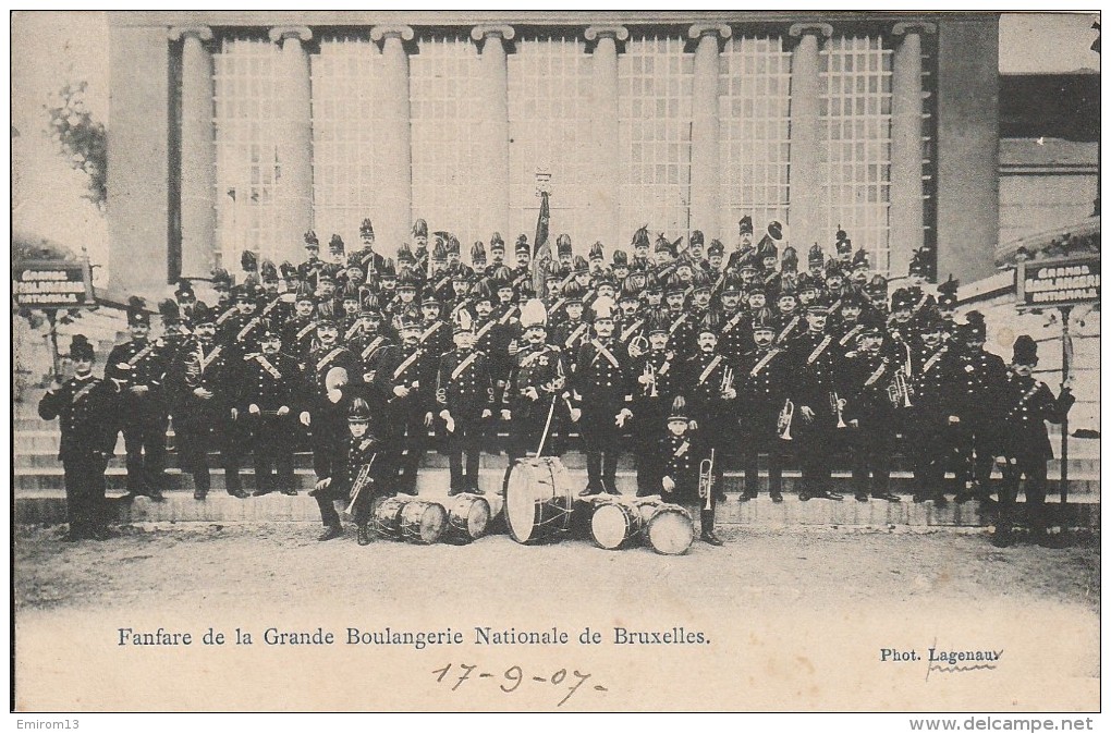 Fanfare De La Grande Boulangerie Nationale De Bruxelles 17/09/1907 - Otros & Sin Clasificación