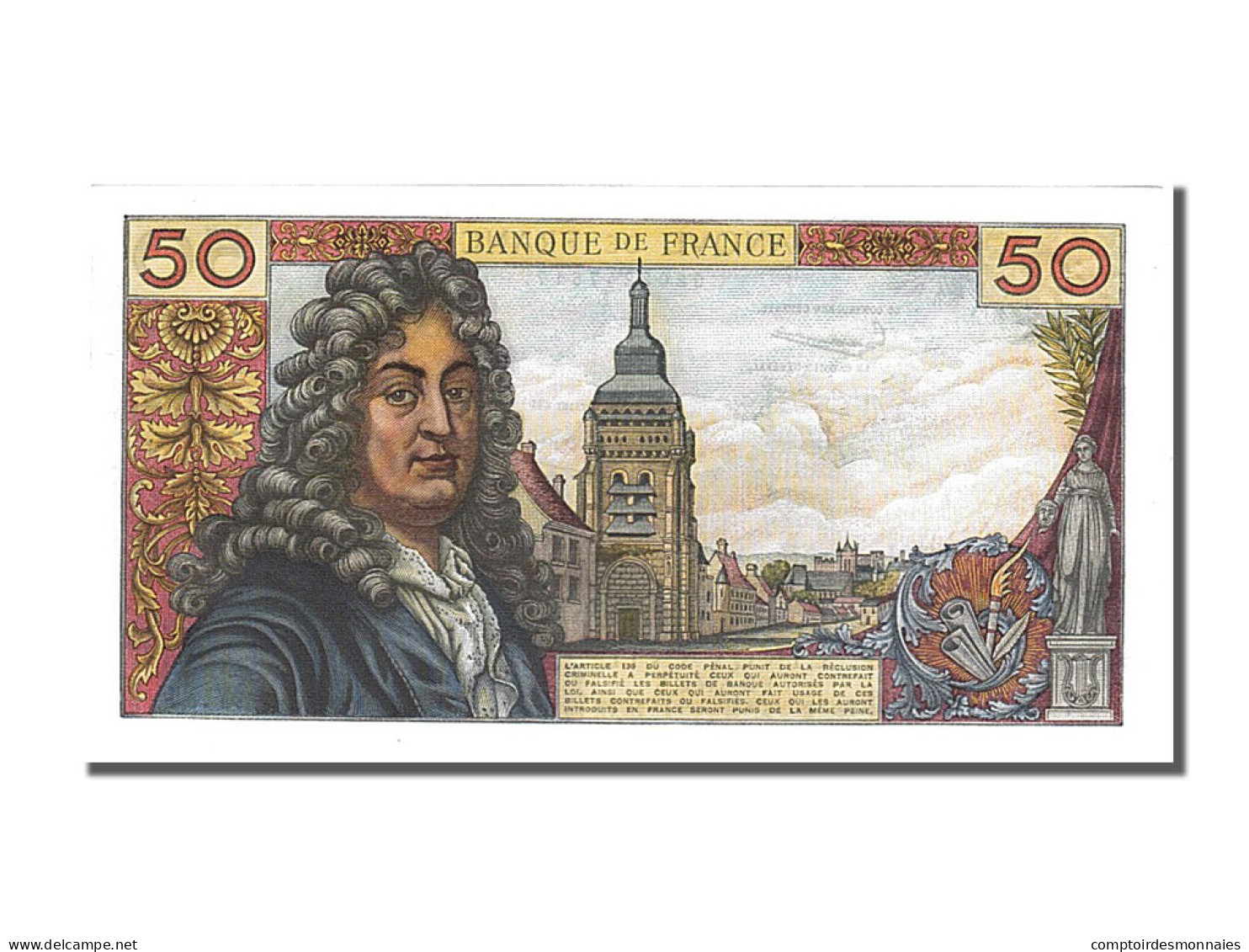 Billet, France, 50 Francs, 50 F 1962-1976 ''Racine'', 1964, 1964-11-05, SPL - 50 F 1962-1976 ''Racine''