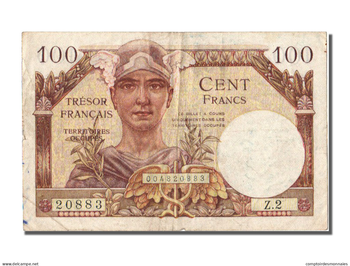 Billet, France, 100 Francs, 1947 French Treasury, 1947, TB+, Fayette:VF 32.1 - 1947 Trésor Français