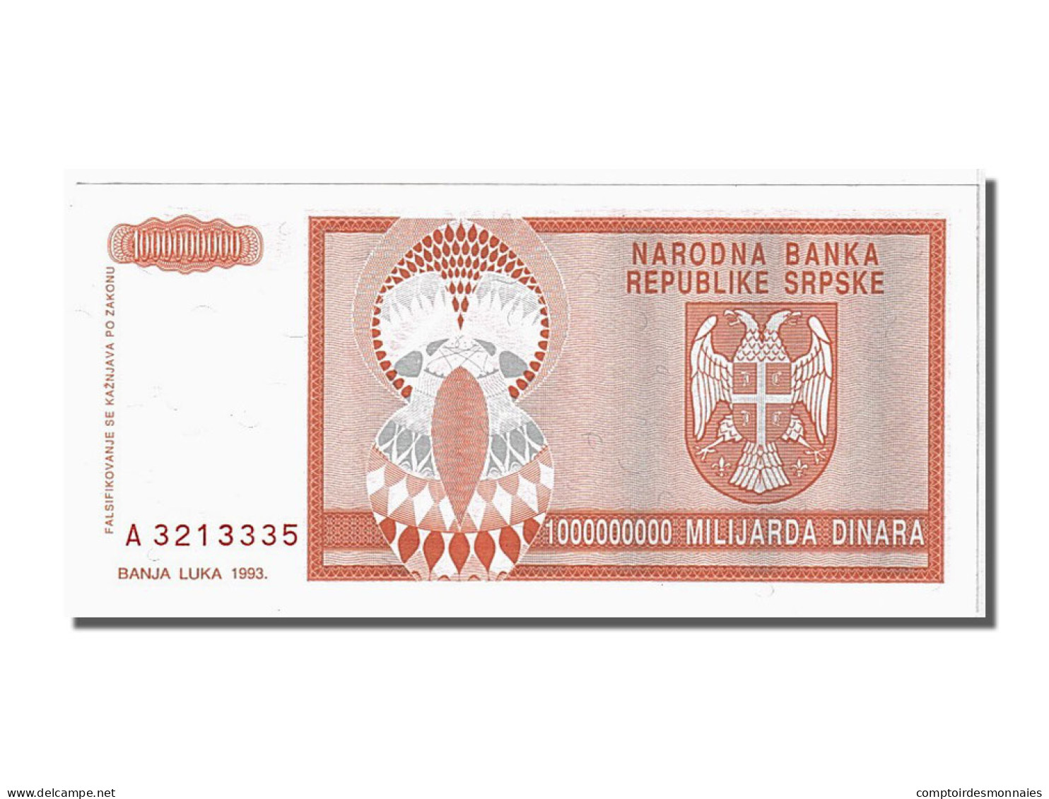 Billet, Croatie, 1 Milliard Dinara, 1993, NEUF - Croatie