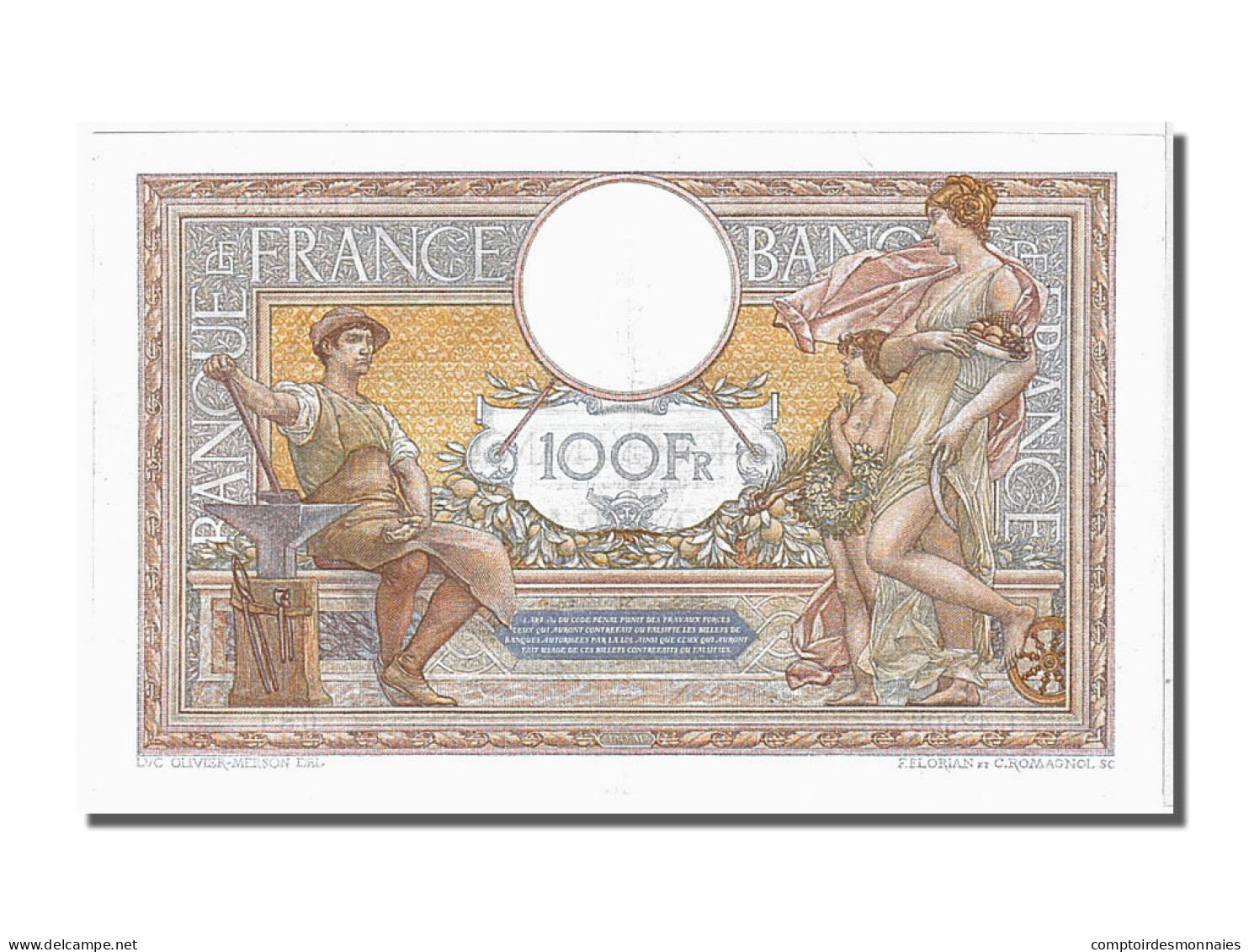 Billet, France, 100 Francs, 100 F 1908-1939 ''Luc Olivier Merson'', 1934 - 100 F 1908-1939 ''Luc Olivier Merson''