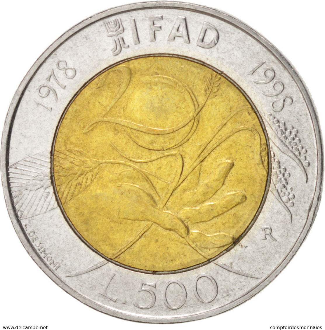 Monnaie, Italie, 500 Lire, 1998, SUP, Bi-Metallic, KM:193 - 500 Lire