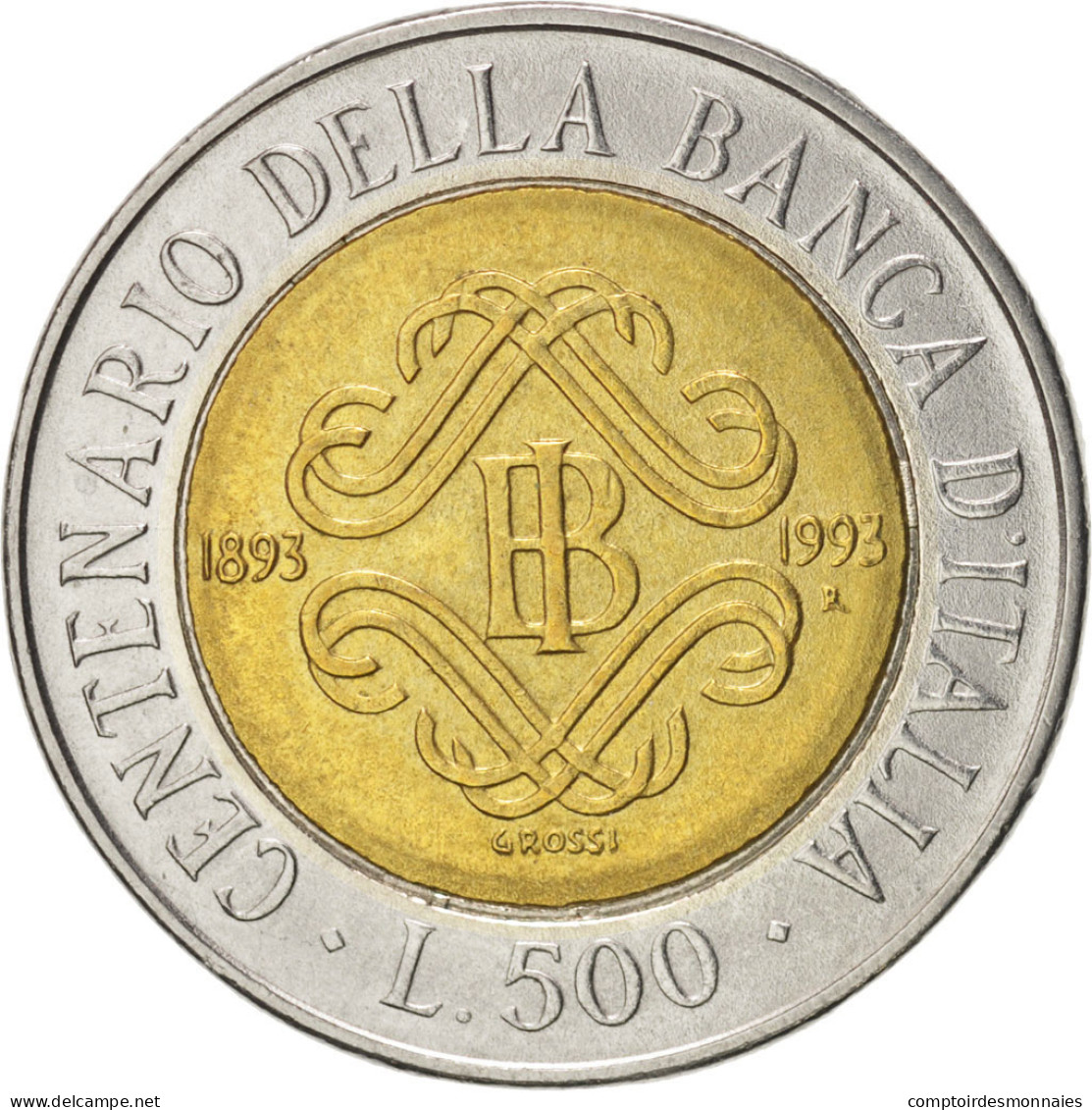 Monnaie, Italie, 500 Lire, 1993, TTB+, Bi-Metallic, KM:160 - 500 Lire