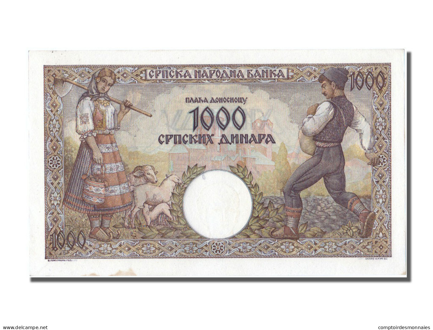 Billet, Serbie, 1000 Dinara, 1942, 1942-05-01, NEUF - Serbie