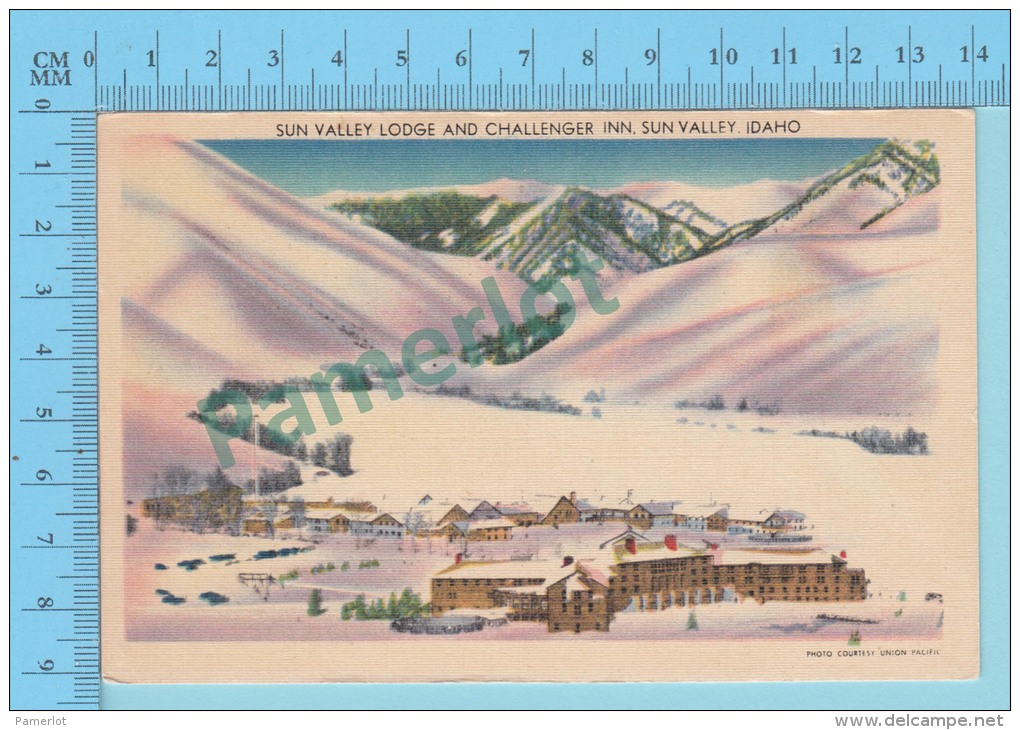 USA  IDAHO  ( Sun Valley Lodge And Challenger Inn,  ) Linen Postcard CPSM 2 Scans - Autres & Non Classés