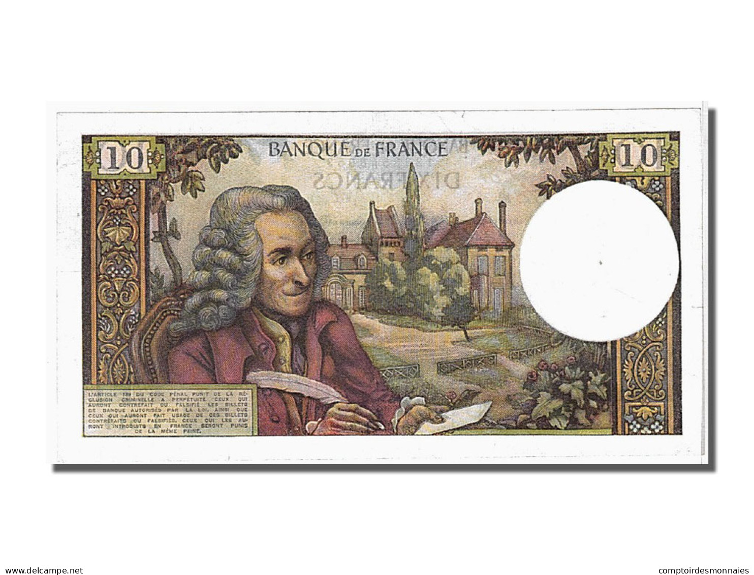 Billet, France, 10 Francs, 10 F 1963-1973 ''Voltaire'', 1969, 1969-11-06, SPL - 10 F 1963-1973 ''Voltaire''