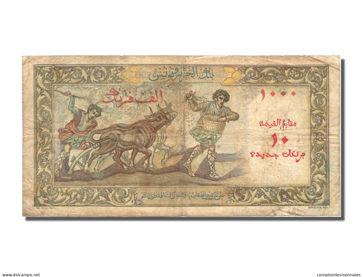 Billet, Algeria, 10 NF On 1000 Francs, 1958, 1958-05-05, TB - Algerien