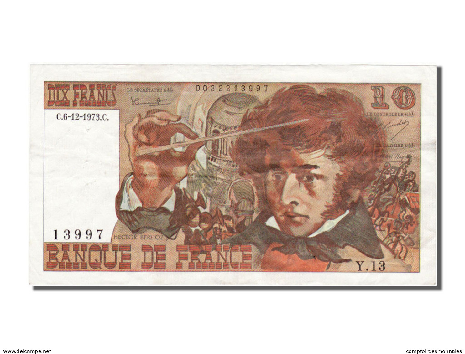 Billet, France, 10 Francs, 10 F 1972-1978 ''Berlioz'', 1973, 1973-12-06, SUP - 10 F 1972-1978 ''Berlioz''