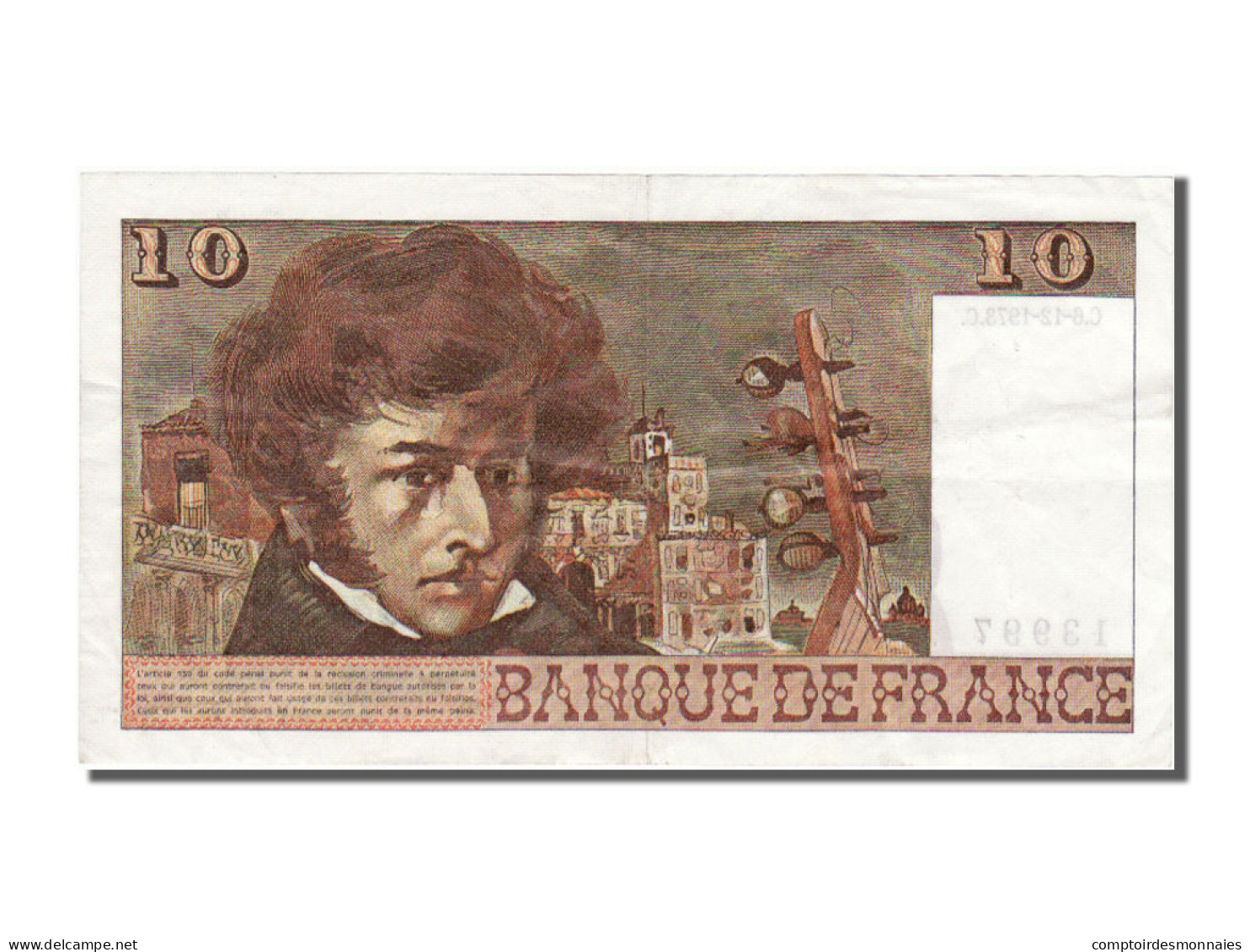 Billet, France, 10 Francs, 10 F 1972-1978 ''Berlioz'', 1973, 1973-12-06, SUP - 10 F 1972-1978 ''Berlioz''