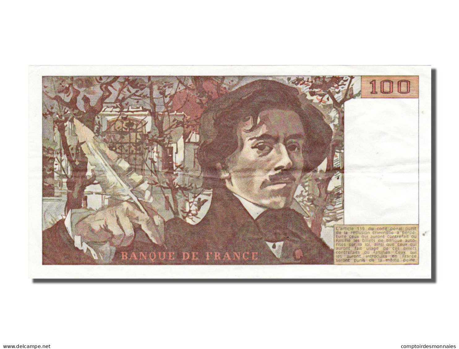 Billet, France, 100 Francs, 100 F 1978-1995 ''Delacroix'', 1978, TTB - 100 F 1978-1995 ''Delacroix''