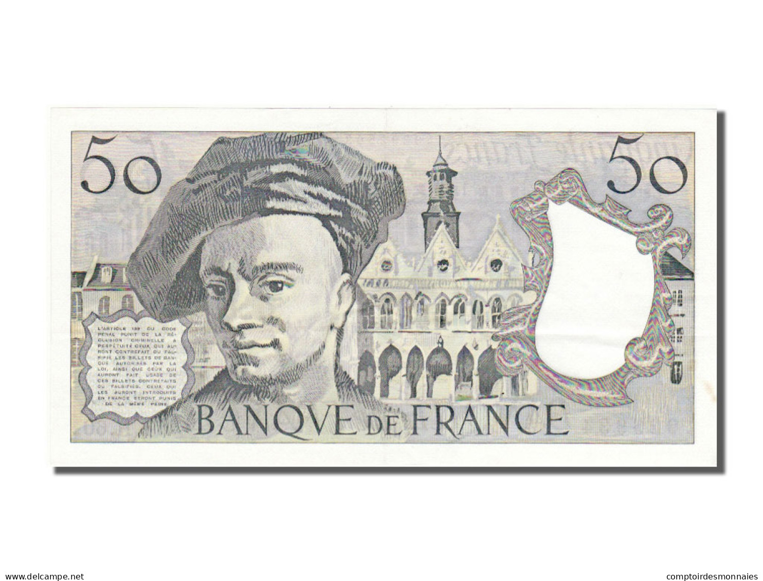 Billet, France, 50 Francs, 50 F 1976-1992 ''Quentin De La Tour'', 1990, SPL - 50 F 1976-1992 ''Quentin De La Tour''