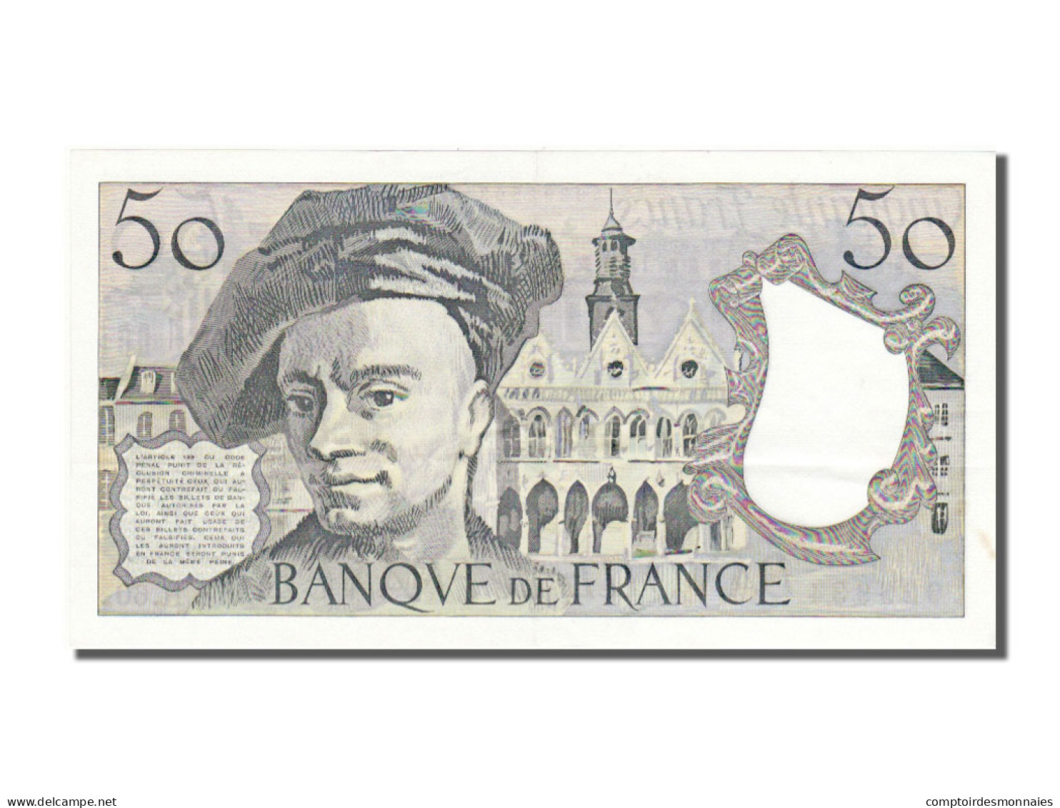 Billet, France, 50 Francs, 50 F 1976-1992 ''Quentin De La Tour'', 1990, SPL - 50 F 1976-1992 ''quentin De La Tour''