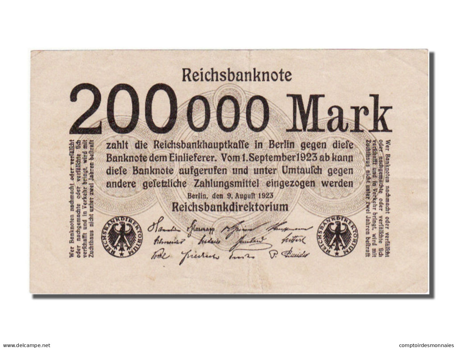 Billet, Allemagne, 200,000 Mark, 1923, TTB+ - Administración De La Deuda