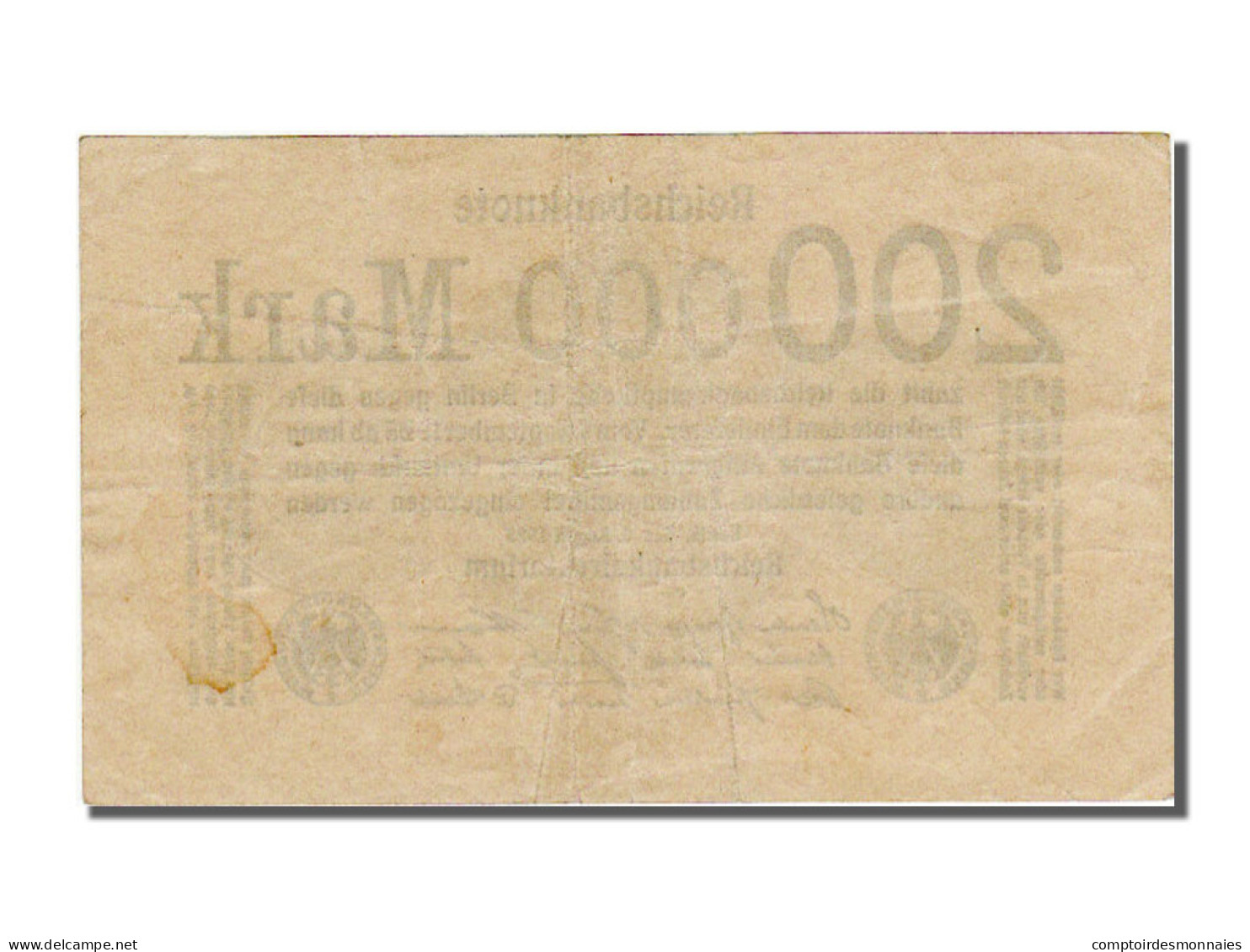 Billet, Allemagne, 200,000 Mark, 1923, TTB+ - Administration De La Dette