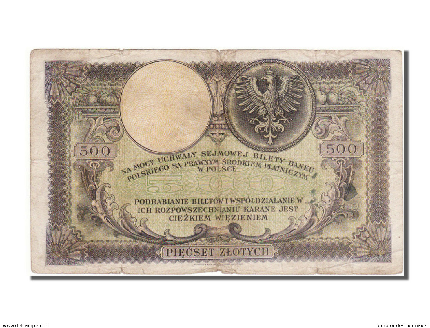 Billet, Pologne, 500 Zlotych, 1919, 1919-02-28, TB - Pologne