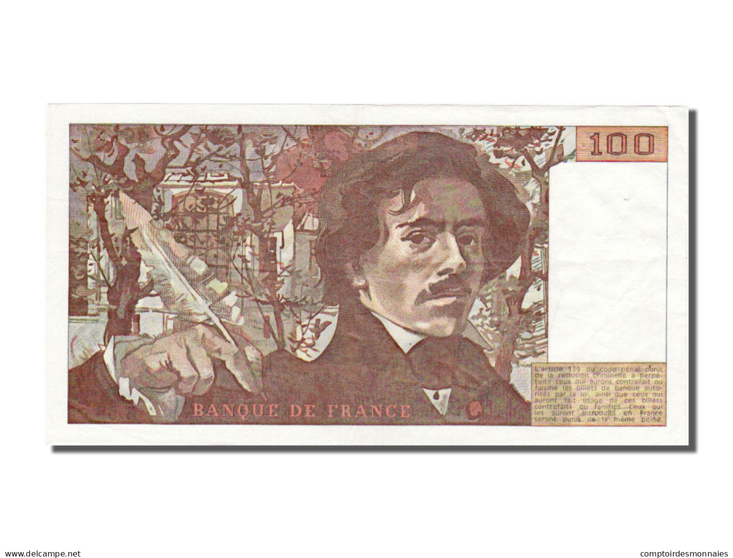 Billet, France, 100 Francs, 100 F 1978-1995 ''Delacroix'', 1982, SUP - 100 F 1978-1995 ''Delacroix''