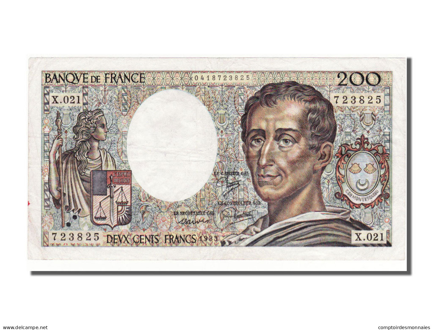 Billet, France, 200 Francs, 200 F 1981-1994 ''Montesquieu'', 1983, TTB+ - 200 F 1981-1994 ''Montesquieu''