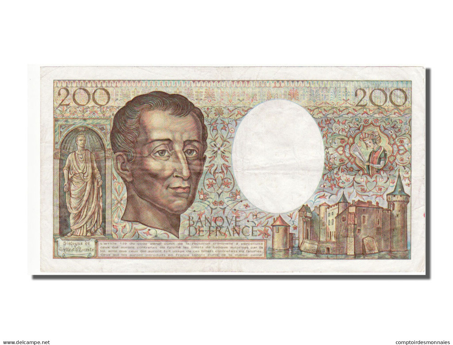 Billet, France, 200 Francs, 200 F 1981-1994 ''Montesquieu'', 1983, TTB+ - 200 F 1981-1994 ''Montesquieu''