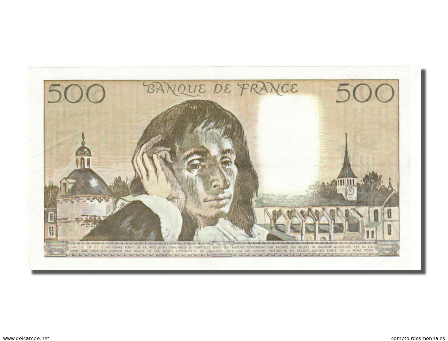 Billet, France, 500 Francs, 500 F 1968-1993 ''Pascal'', 1990, 1990-07-05, SPL - 500 F 1968-1993 ''Pascal''