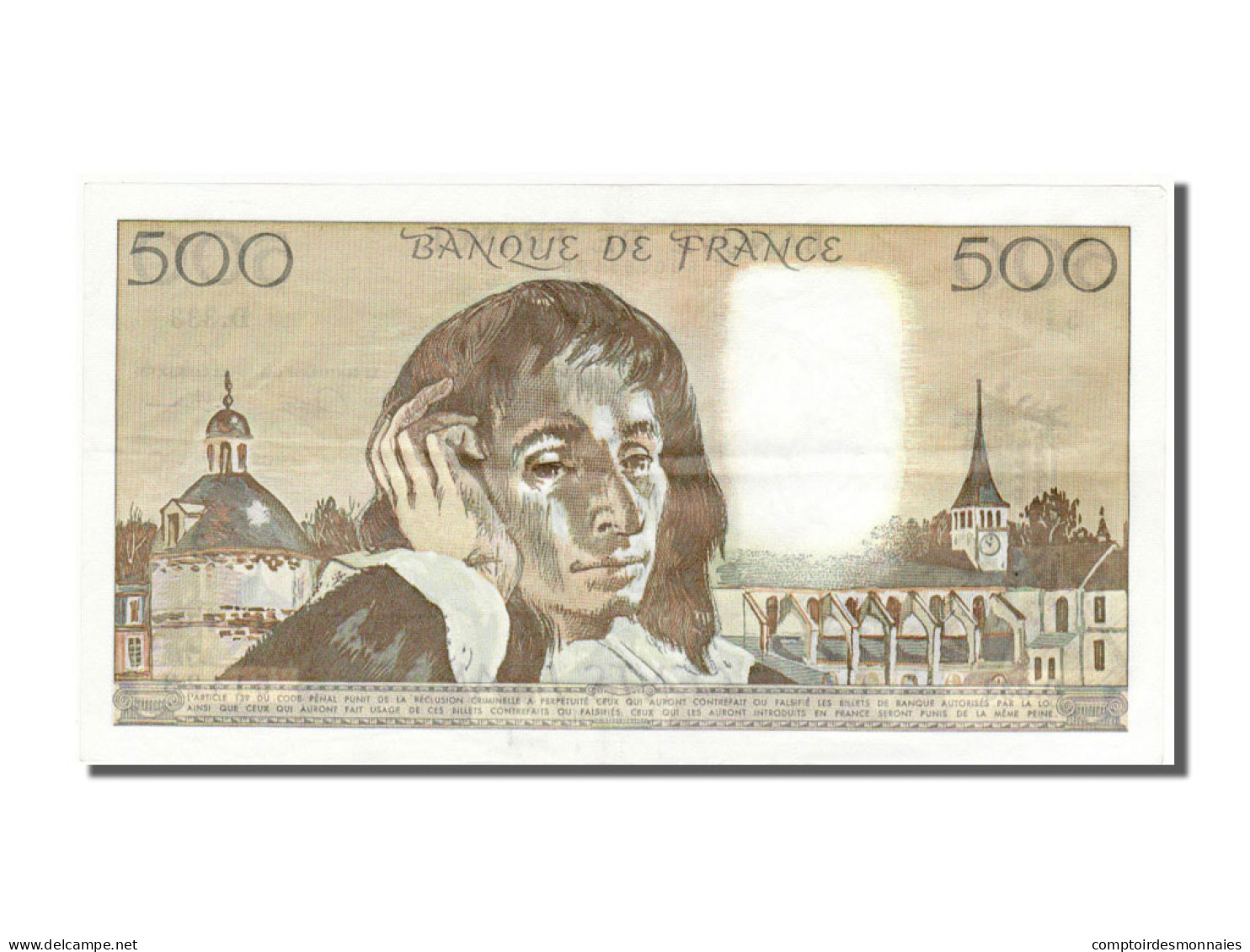 Billet, France, 500 Francs, 500 F 1968-1993 ''Pascal'', 1991, 1991-01-03, SPL+ - 500 F 1968-1993 ''Pascal''