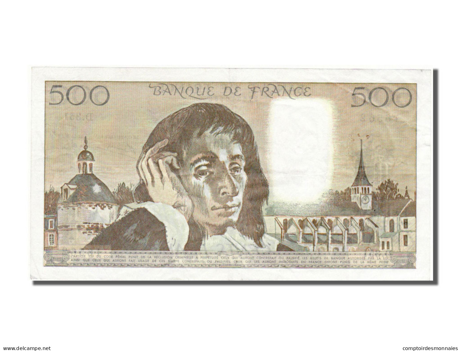 Billet, France, 500 Francs, 500 F 1968-1993 ''Pascal'', 1991, 1991-10-03, SUP - 500 F 1968-1993 ''Pascal''