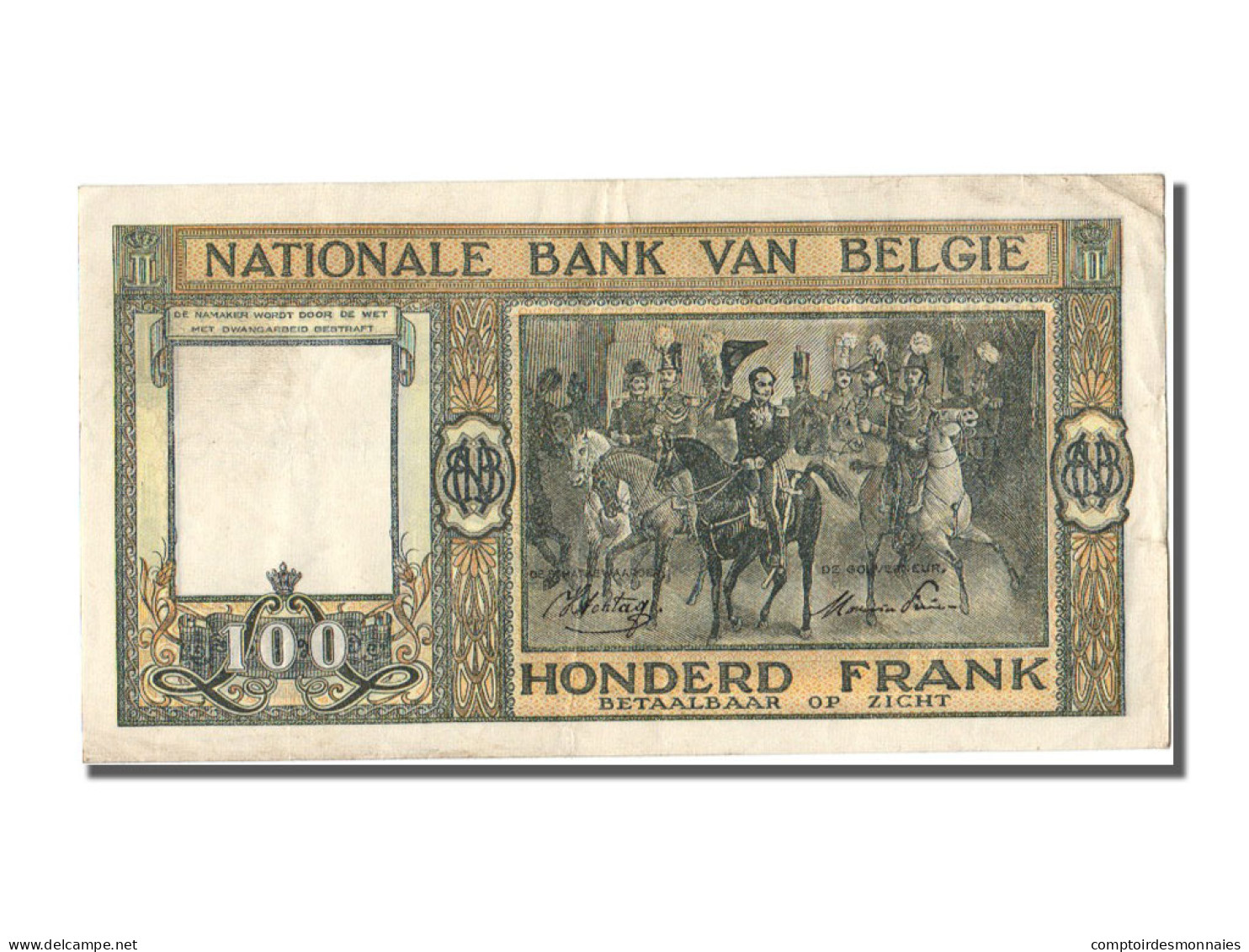 Billet, Belgique, 100 Francs, 1946, 1946-06-12, TTB+ - 100 Francs