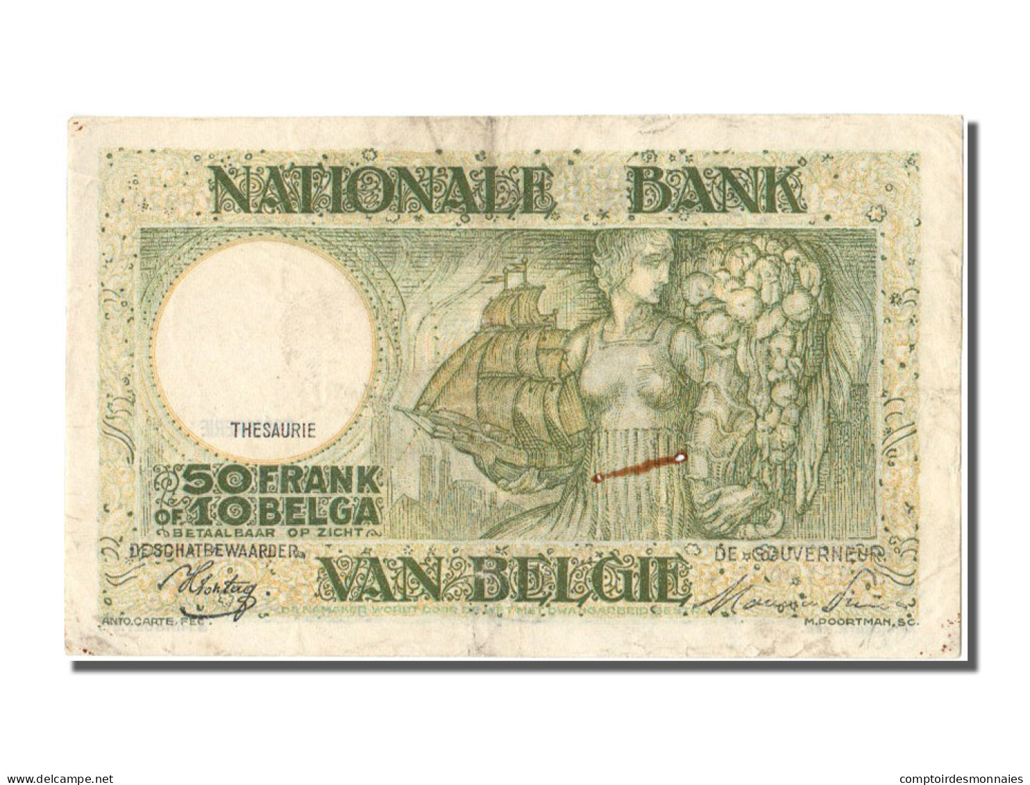 Billet, Belgique, 50 Francs-10 Belgas, 1944, 1944-12-29, TB+ - Otros & Sin Clasificación