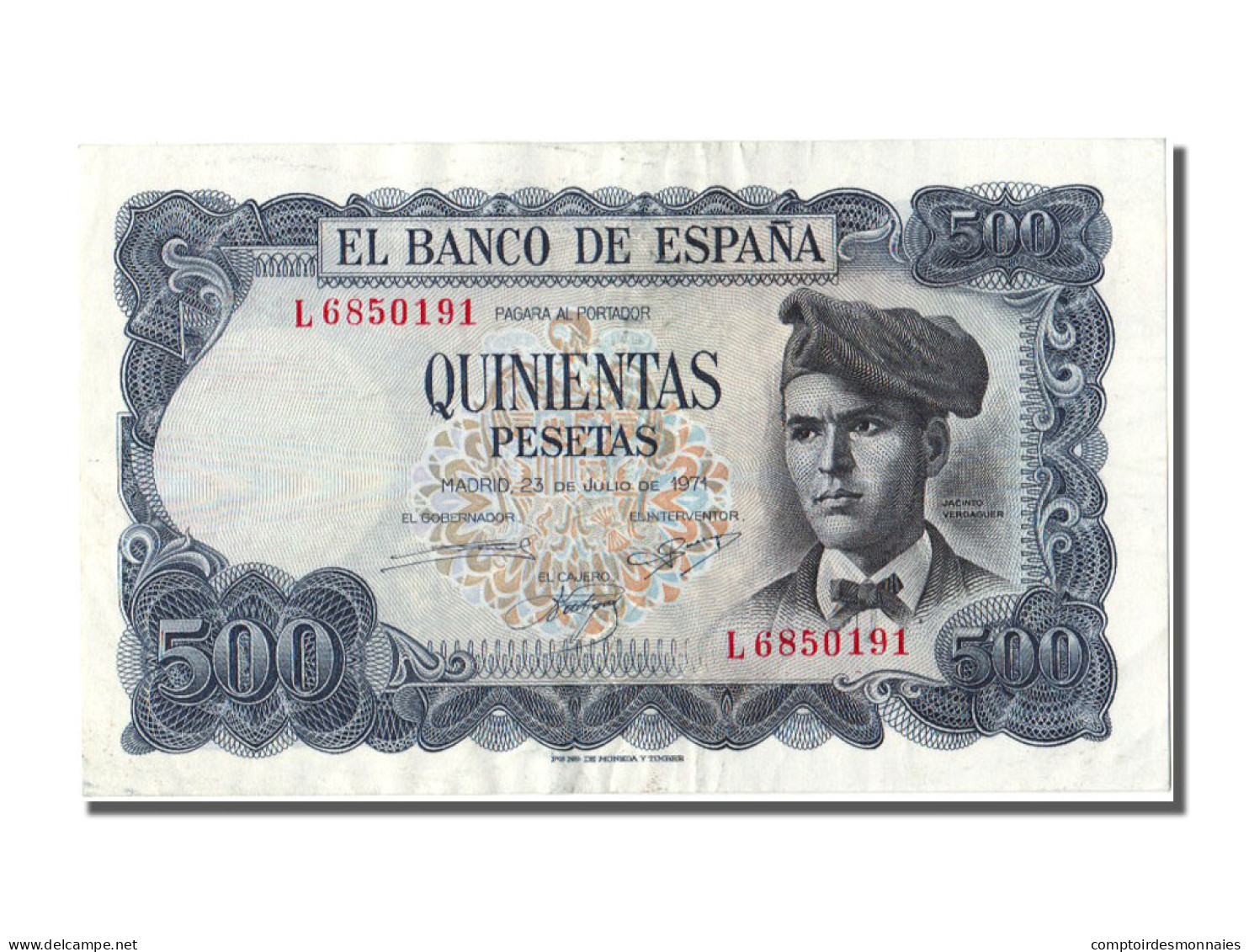 Billet, Espagne, 500 Pesetas, 1971, 1971-07-23, TTB+ - 500 Pesetas