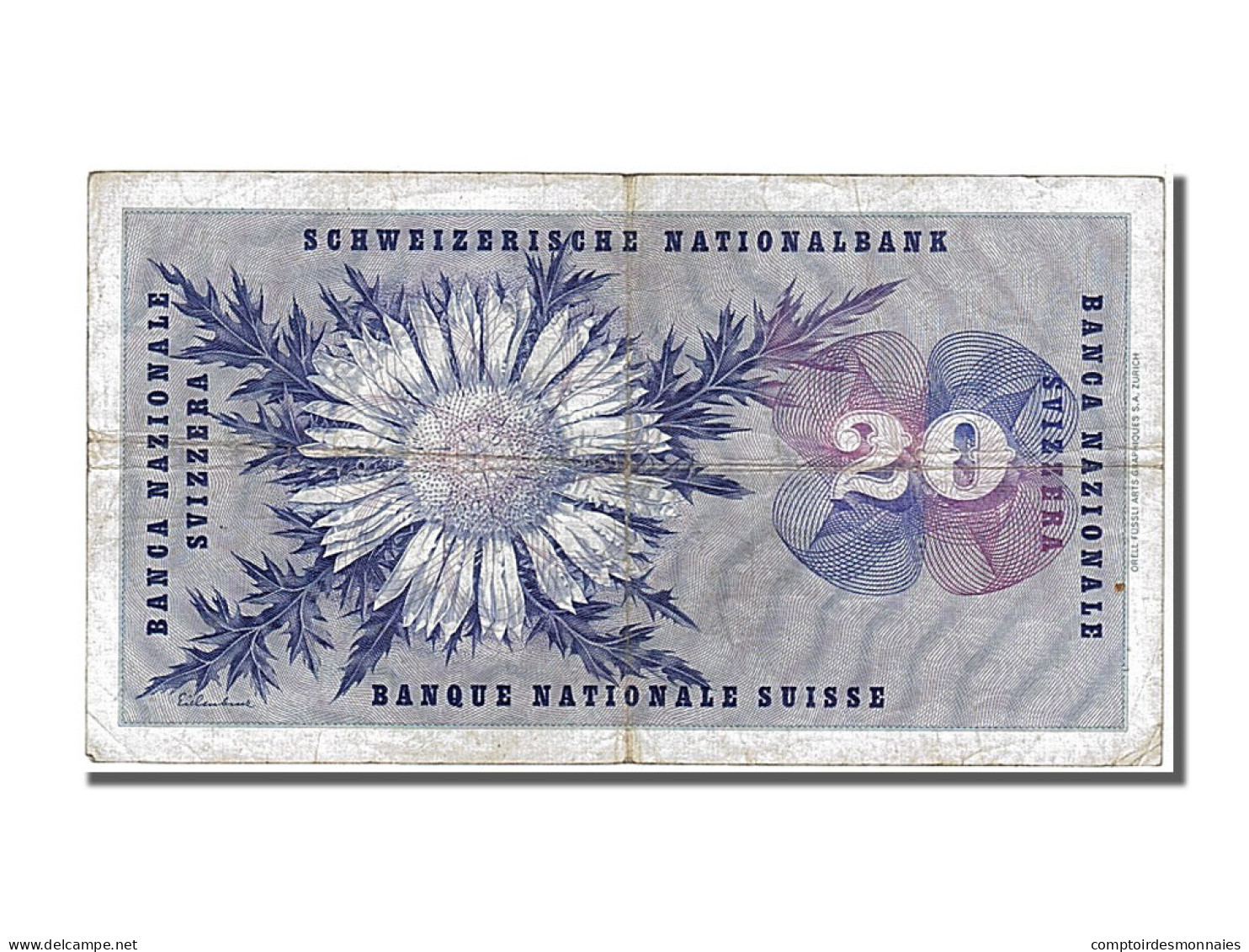 Billet, Suisse, 20 Franken, 1961, 1961-10-26, TTB - Schweiz
