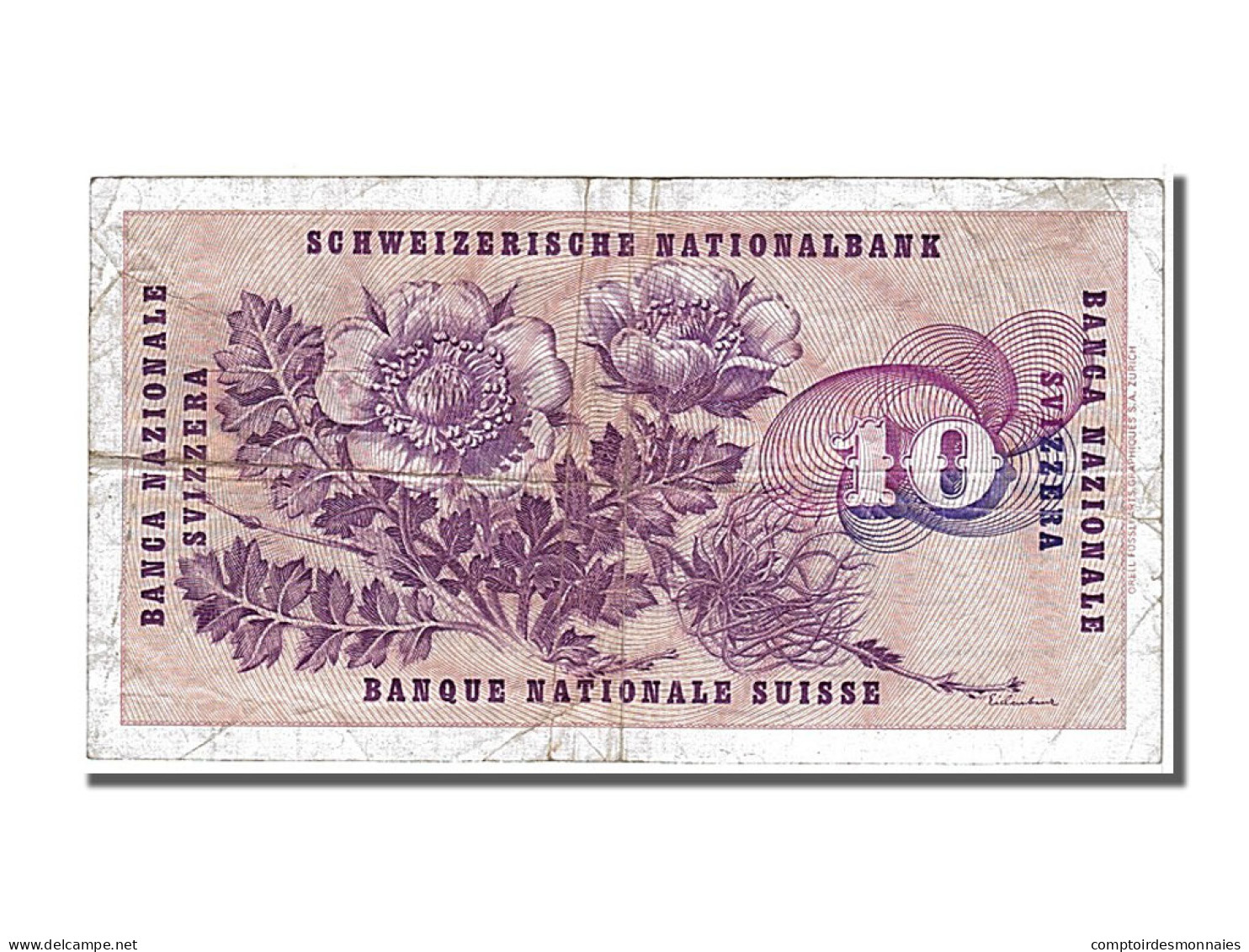 Billet, Suisse, 10 Franken, 1969, 1969-01-15, TTB - Suiza