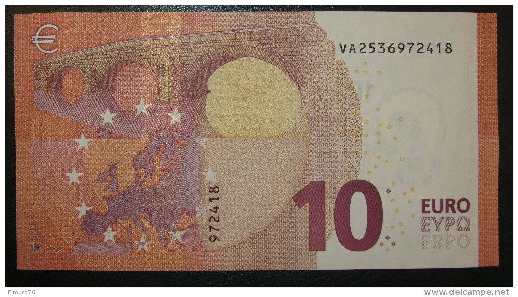 10 Euro V002I2 Spain Draghi Serie VA Perfect UNC - 10 Euro