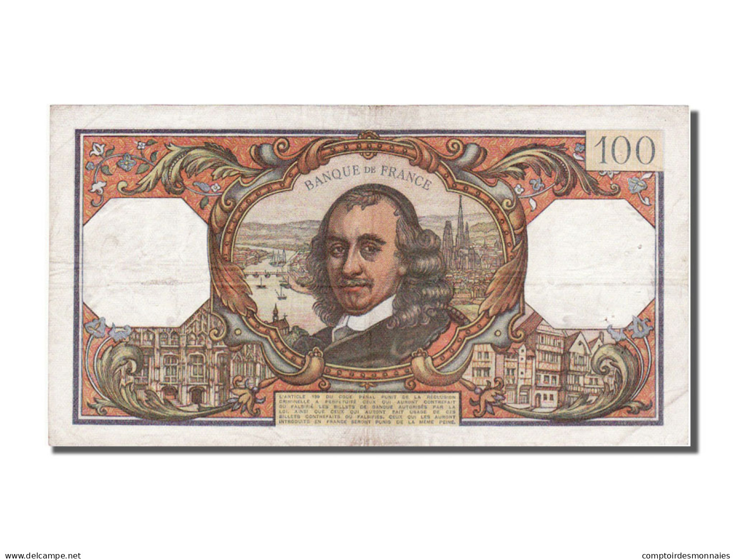 Billet, France, 100 Francs, 100 F 1964-1979 ''Corneille'', 1968, 1968-03-07 - 100 F 1964-1979 ''Corneille''