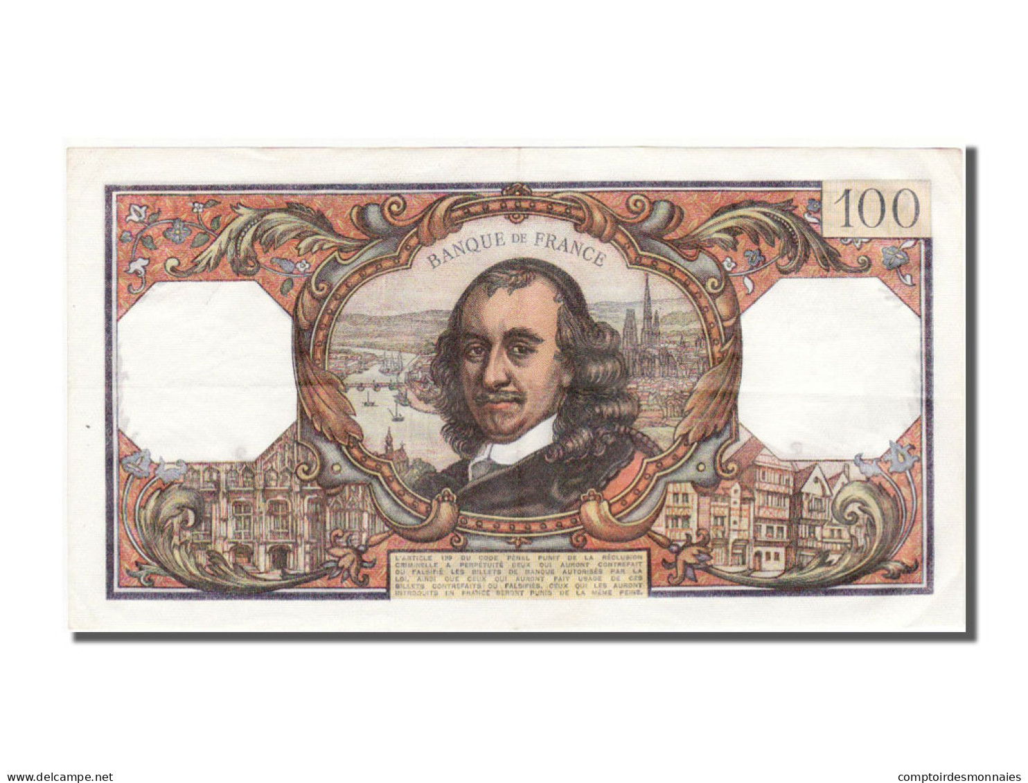 Billet, France, 100 Francs, 100 F 1964-1979 ''Corneille'', 1972, 1972-01-06 - 100 F 1964-1979 ''Corneille''