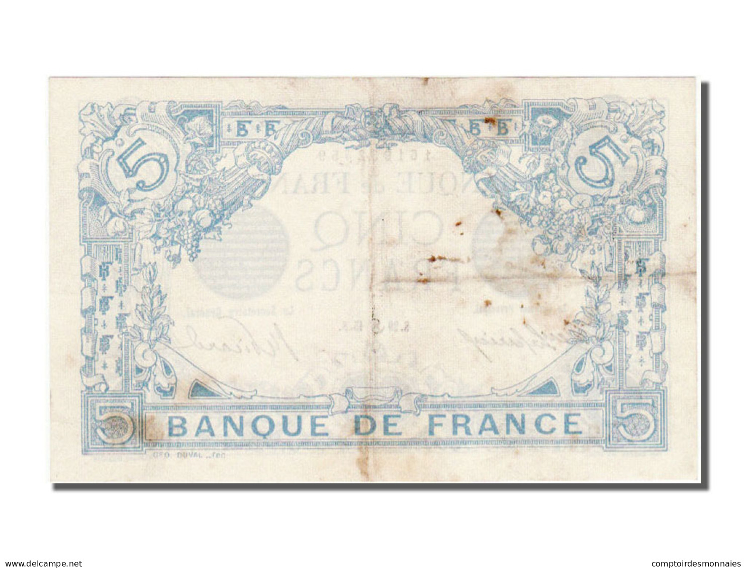 Billet, France, 5 Francs, 5 F 1912-1917 ''Bleu'', 1915, 1915-06-29, TTB - 5 F 1912-1917 ''Bleu''