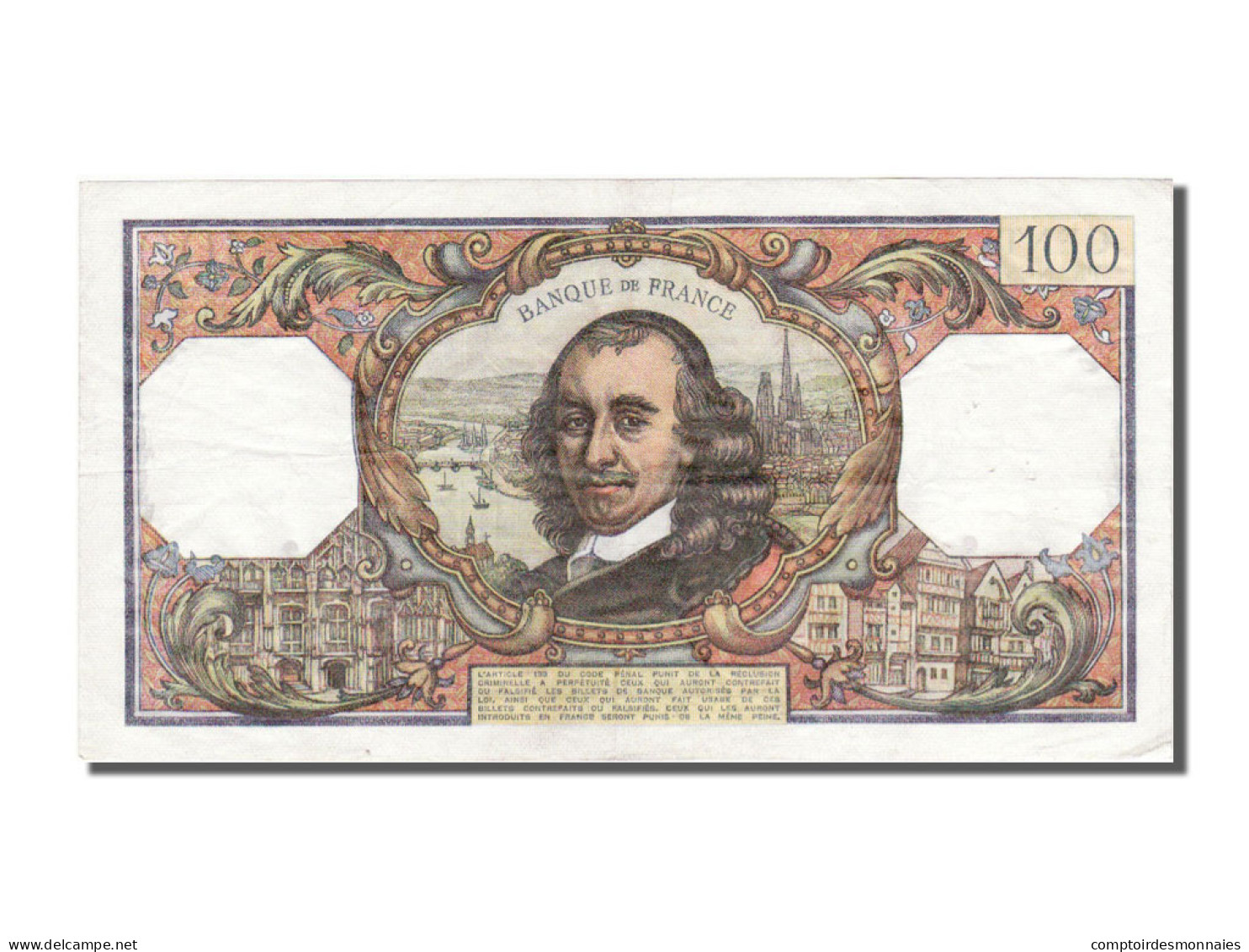 Billet, France, 100 Francs, 100 F 1964-1979 ''Corneille'', 1977, 1977-09-01 - 100 F 1964-1979 ''Corneille''