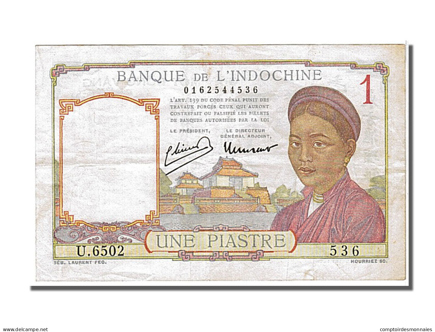 Billet, Indochine Française, 1 Piastre, 1949, SUP - Indocina