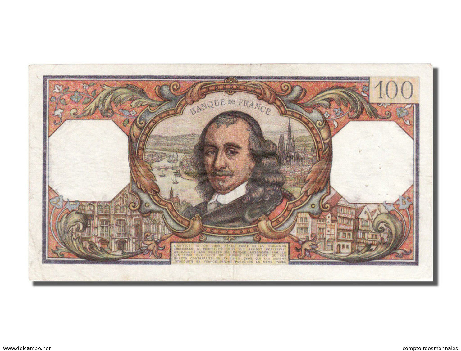 Billet, France, 100 Francs, 100 F 1964-1979 ''Corneille'', 1965, 1965-10-07 - 100 F 1964-1979 ''Corneille''