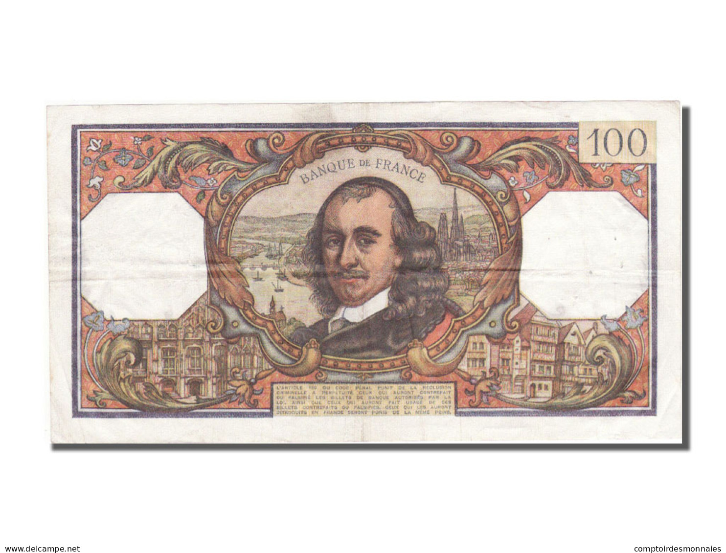 Billet, France, 100 Francs, 100 F 1964-1979 ''Corneille'', 1966, 1966-06-02 - 100 F 1964-1979 ''Corneille''