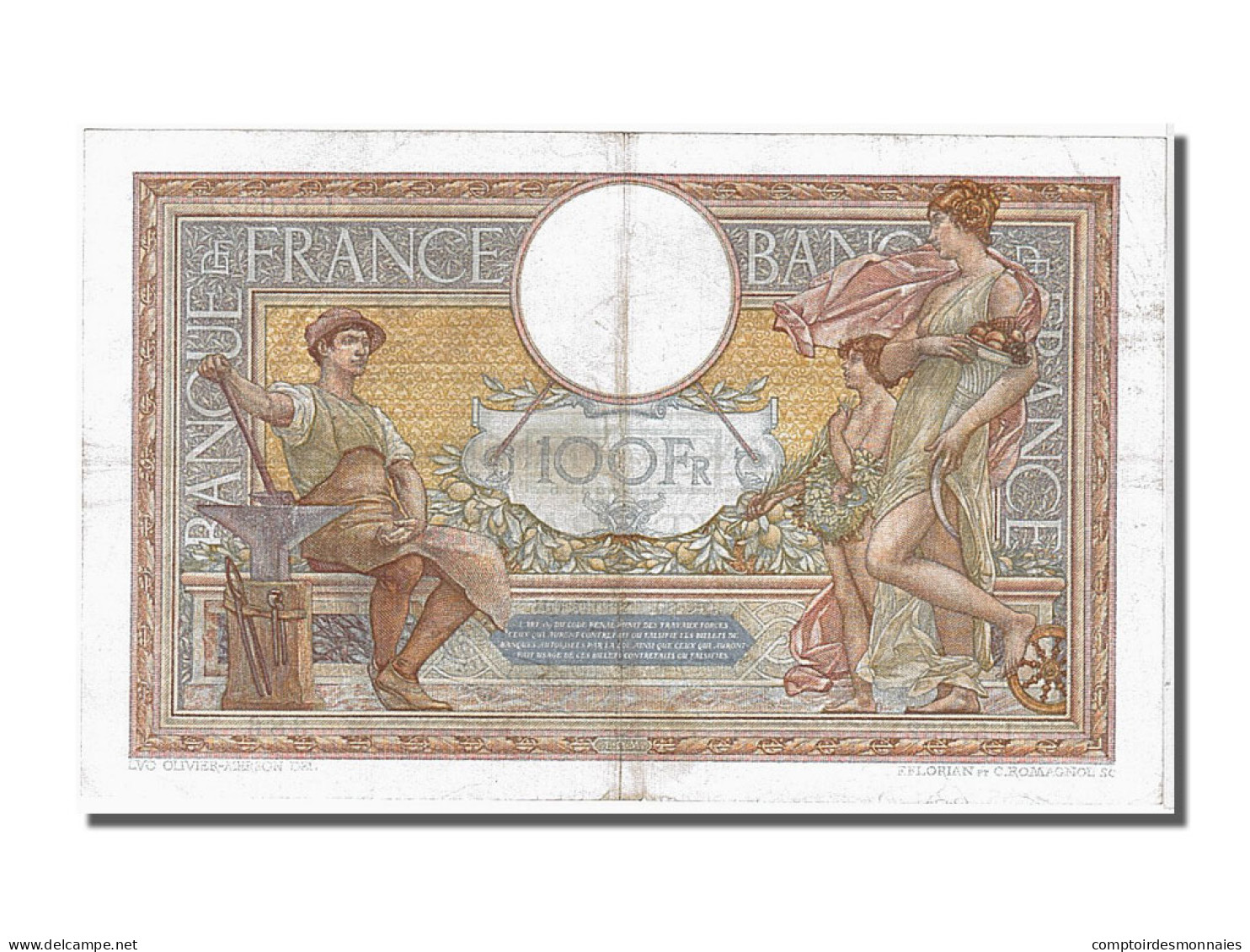 Billet, France, 100 Francs, 100 F 1908-1939 ''Luc Olivier Merson'', 1937 - 100 F 1908-1939 ''Luc Olivier Merson''