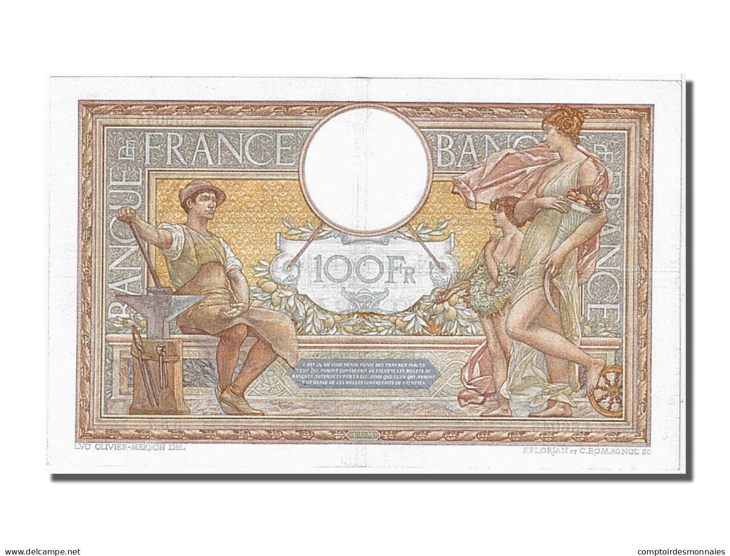 Billet, France, 100 Francs, 100 F 1908-1939 ''Luc Olivier Merson'', 1937 - 100 F 1908-1939 ''Luc Olivier Merson''