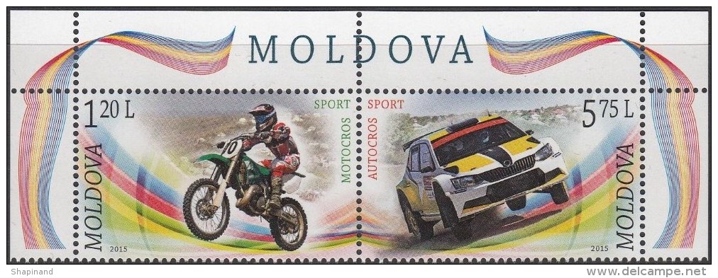 Moldova 2015 "Motocross. Autocross." 2v Zd  MNH ** - Motorräder