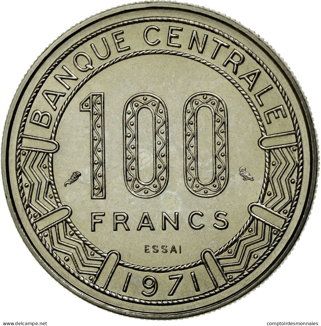 Monnaie, Gabon, 100 Francs, 1971, Paris, FDC, Nickel, KM:E3 - Gabon