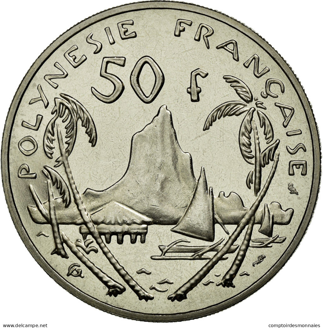 Monnaie, French Polynesia, 50 Francs, 1967, FDC, Nickel, Lecompte:110 - Polynésie Française